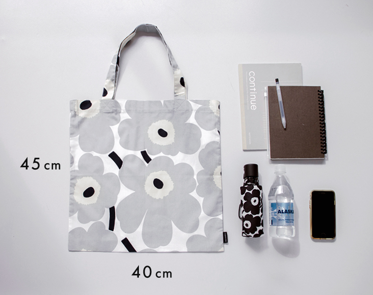 marimekko kioski Carrier Midi Unikko トートバッグ/グレー サイズ