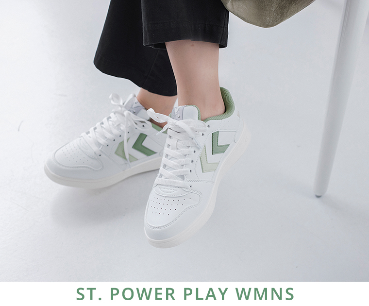 【 hummel 】ST. POWER PLAY WMNS／メインビジュアル・シューズアップ