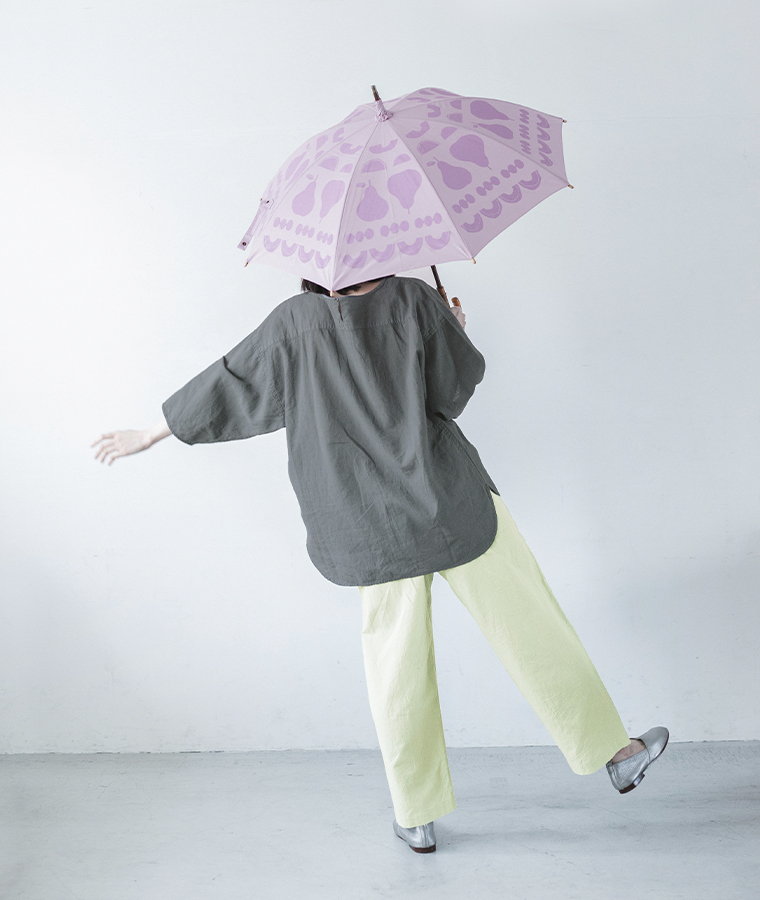 392 plusm　parasol 晴雨兼用　長傘(フルーツ/パープル)