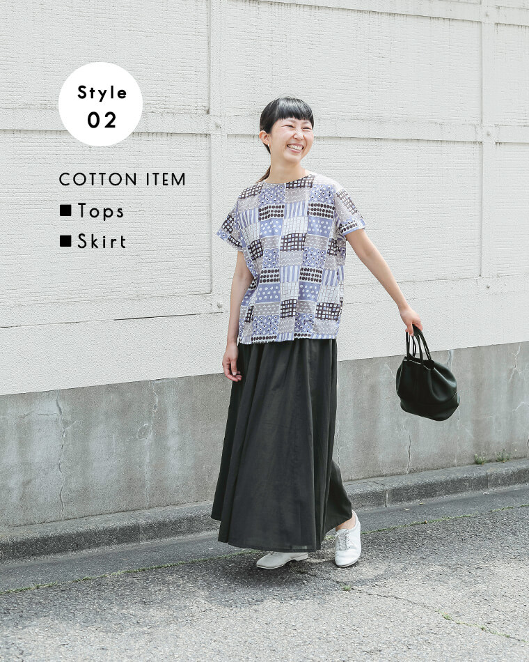 Style02  COTTON ITEM Tops Skirt
