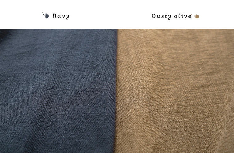 Navy
Dusty olive
