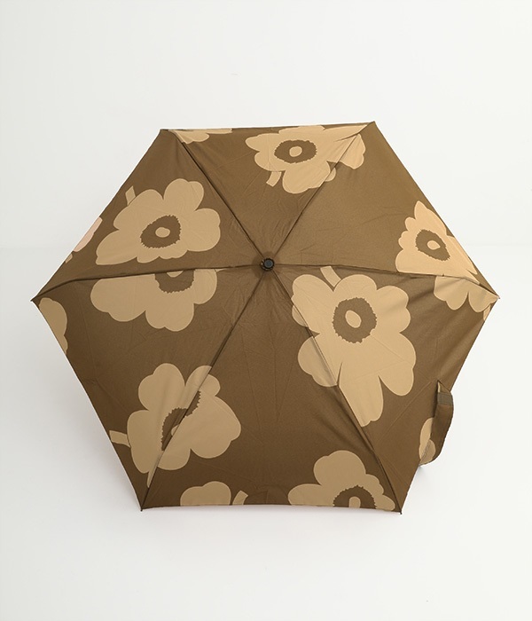 marimekko　折りたたみ傘(ユフラウニッコ/モカ)開いたイメージ